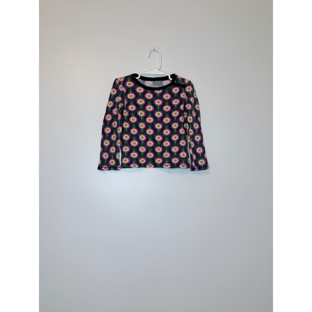 Old Navy Kids Floral Waffle Knit‎ Thermal Top Blue Pink 5T 5A